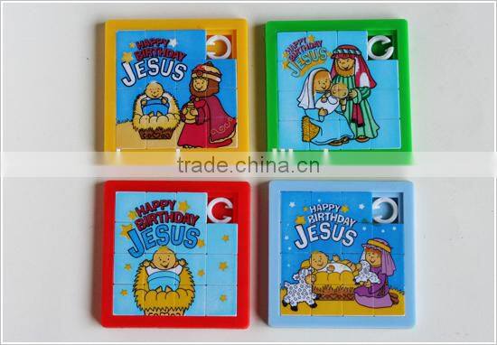 free sliding puzzle,plastic promotional game puzzle