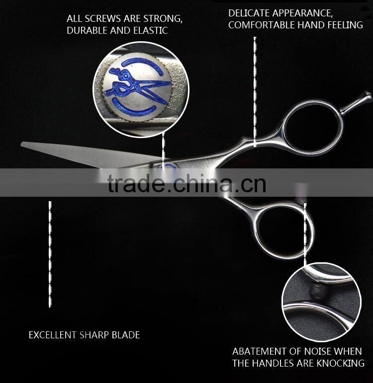 Hair dressing scissor made of Damascus steel