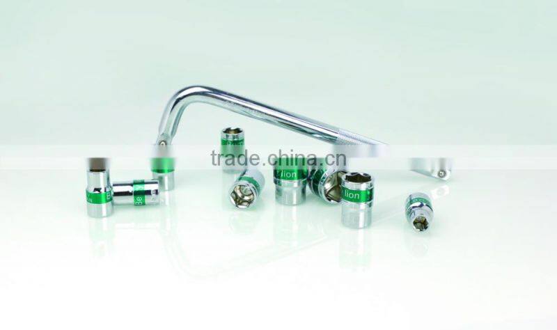 Berrylion Socket Set 9pcs sockets with 1piece L Type Curved Rod wrench