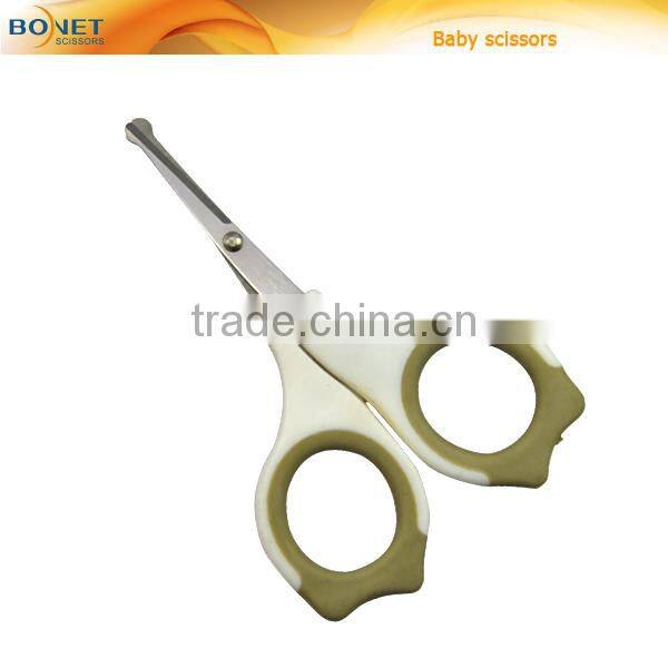SBS0008 CE qualified 3-1/2'' baby infant scissors with transparent cover