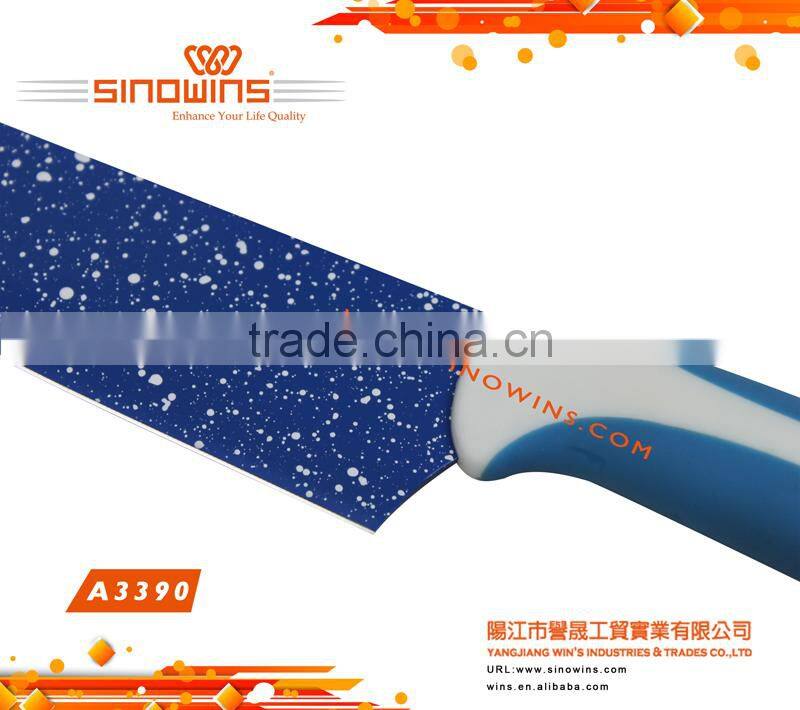 A3390-2 New design Hot Sale High Quality Stainless Steel Kitchen Knife Set with Non-stick Coating