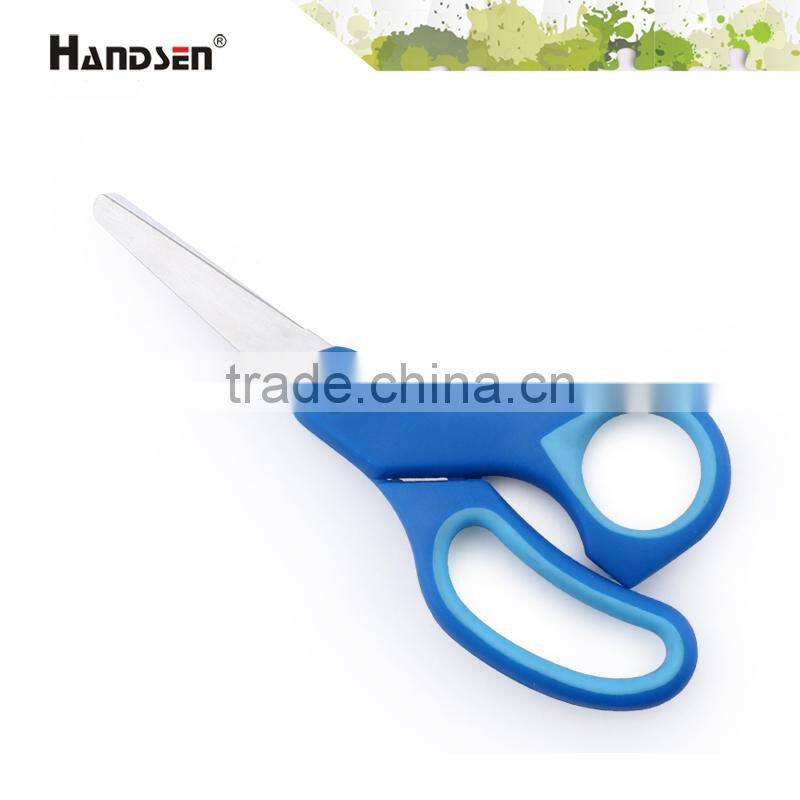 5" soft grip plastic PP handle scissors with a box