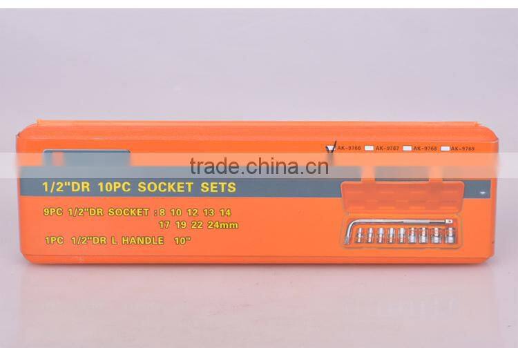 AK-9766 10 PCS 1/2" DR. socket wrench set