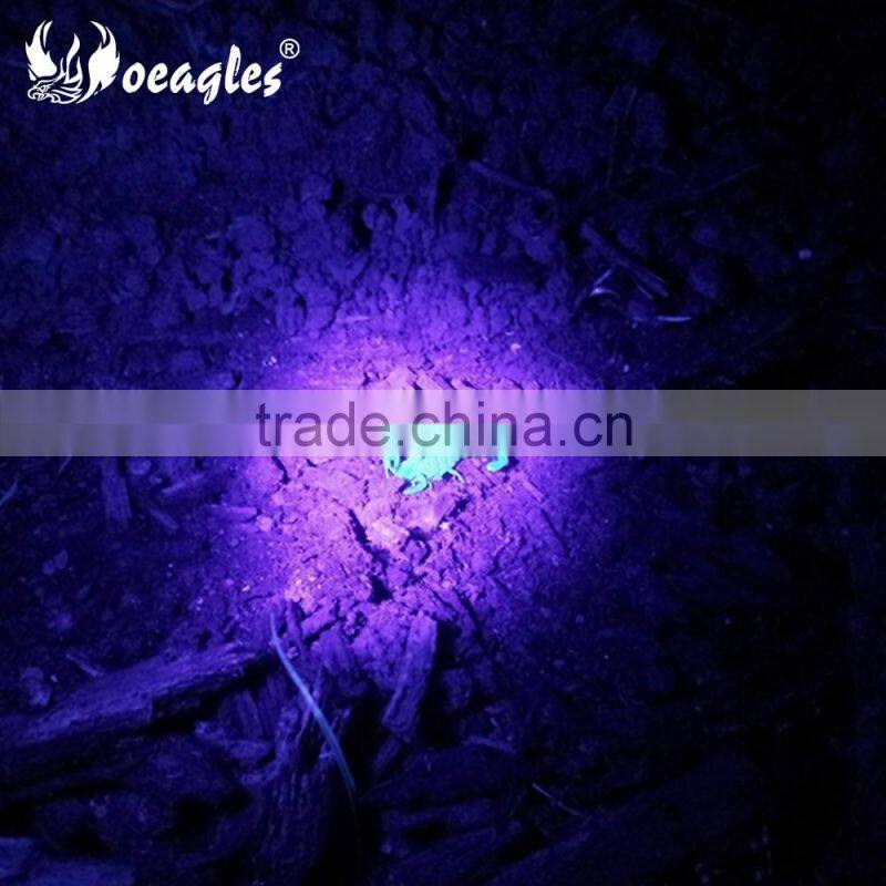 Wholesale 100 LED UV flashlight 5W High Power UV Black Light 395nm-400nm Purple uv Flashlight torch