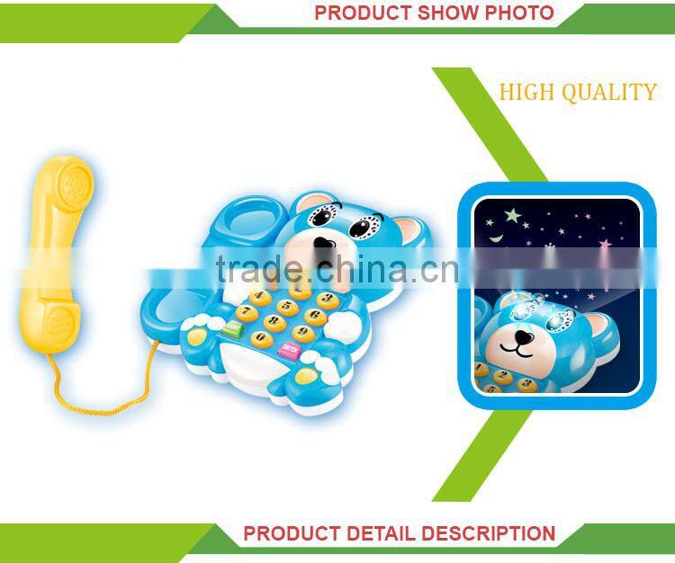 Hot selling toy musical projection mobile baby phone toy