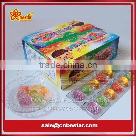 Fruity Flavour Gummy Roll Candy With Popping Candy