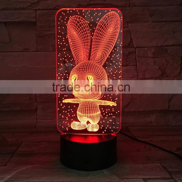 UCHOME Acrylic 7 Colorful 3D Illusion Night Light Bluetooth Speaker 3D Night Light