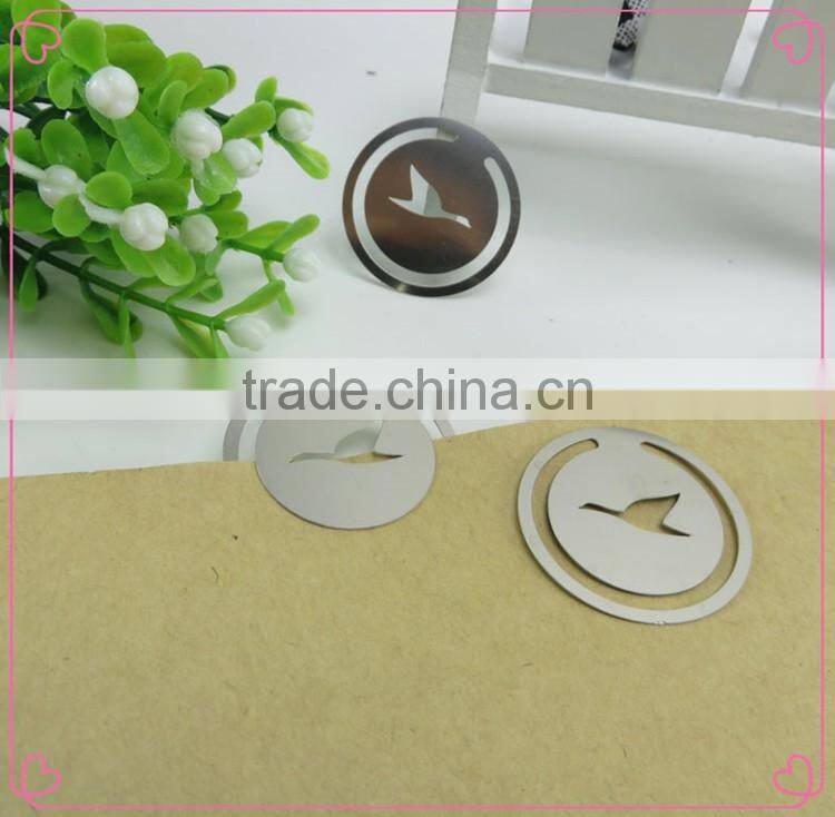 Custom LOGO design engraved silver color metal bookmark gifts