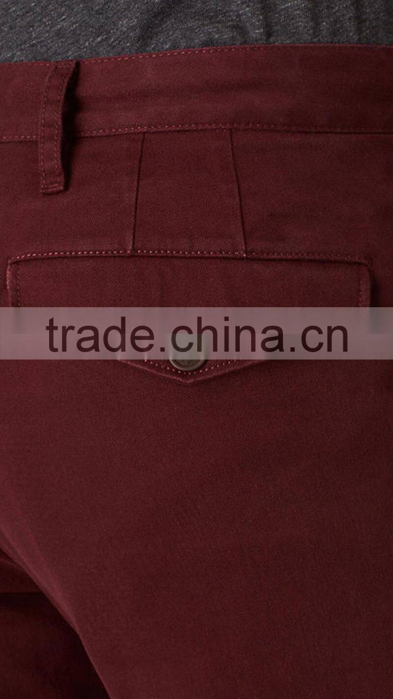 Wholesale 2015 Soft Casual Slim Fit Stretch Cotton Pants For Men & Accept Your Logo