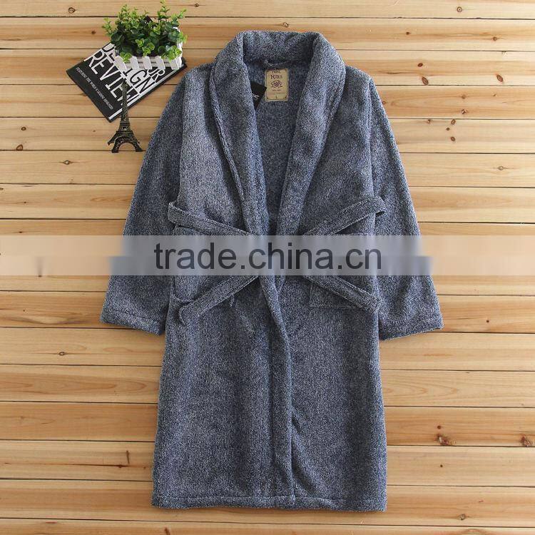 100 ployester cationic coral fleece bathrobe, cd marl fleece bathrobe, heather fleece bathrobe, melange fleece bathrobe