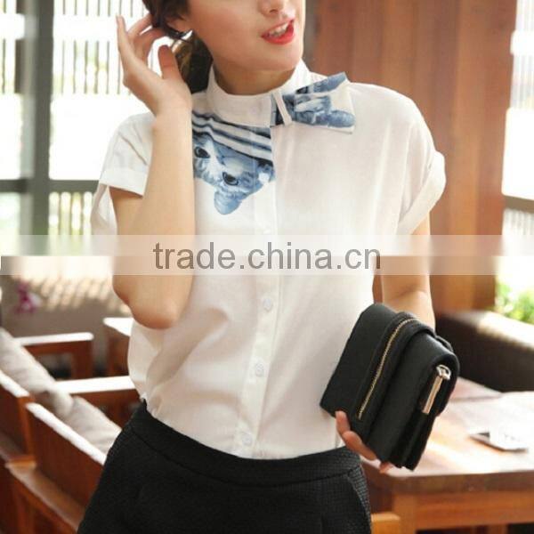 Factory wholesale silk blouse models,model simple blouse,satin blouse