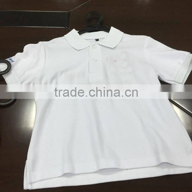 2016 unisex school uniform polo shirt 100% cotton School kids Polo t-shirt