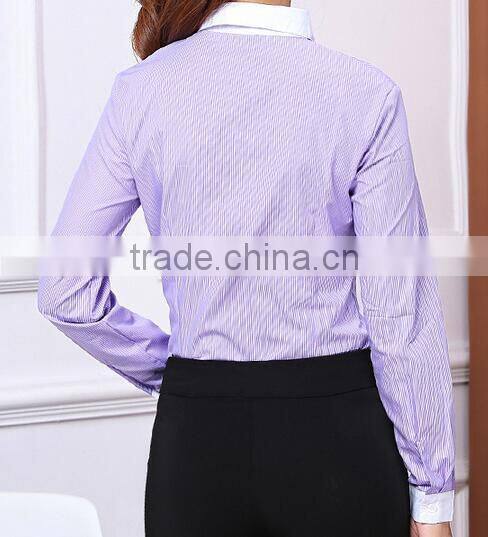 Office lady dress shirts bank hotel work uniform shirts blouse