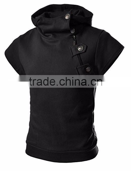Wholesale Fashion Angel Cola Men's Sleeveless Hoodie Zip Up Cotton Vest
