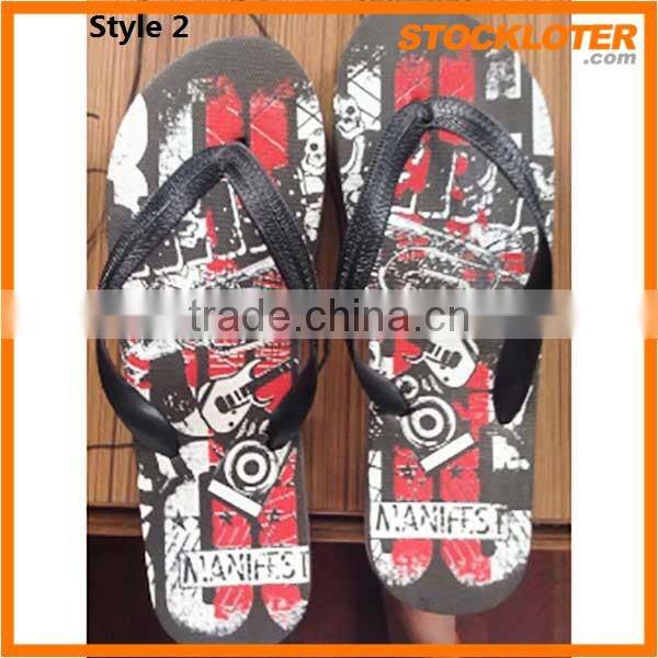 2016 Summer pvc flip flops sandals new design cheap rubber slipper stock lot