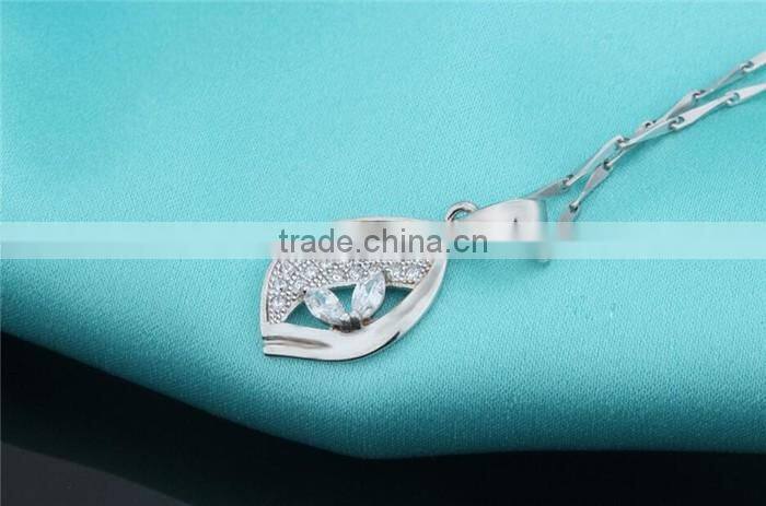 New Fashion 925 sterling silver AAA clear CZ Evil Eye necklace pendants