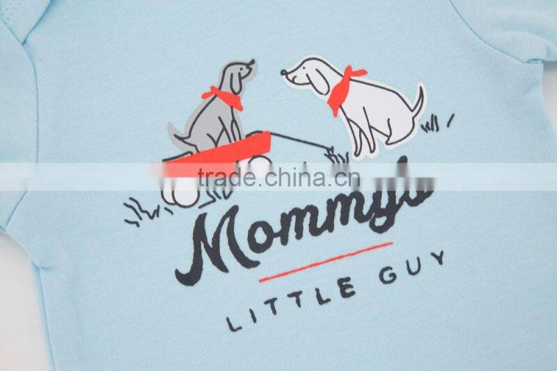 Promotional Factory Baby Clothes Summer 100%Cotton Short Sleeves with Prints Newborn Infant Baby Bodysuits Rompers