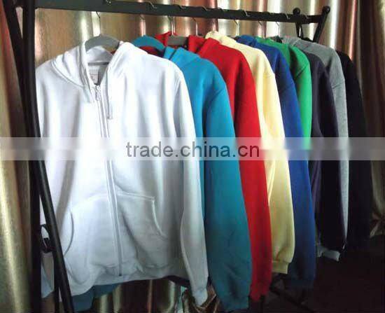 Boy's plain fleece hoodies full zipper