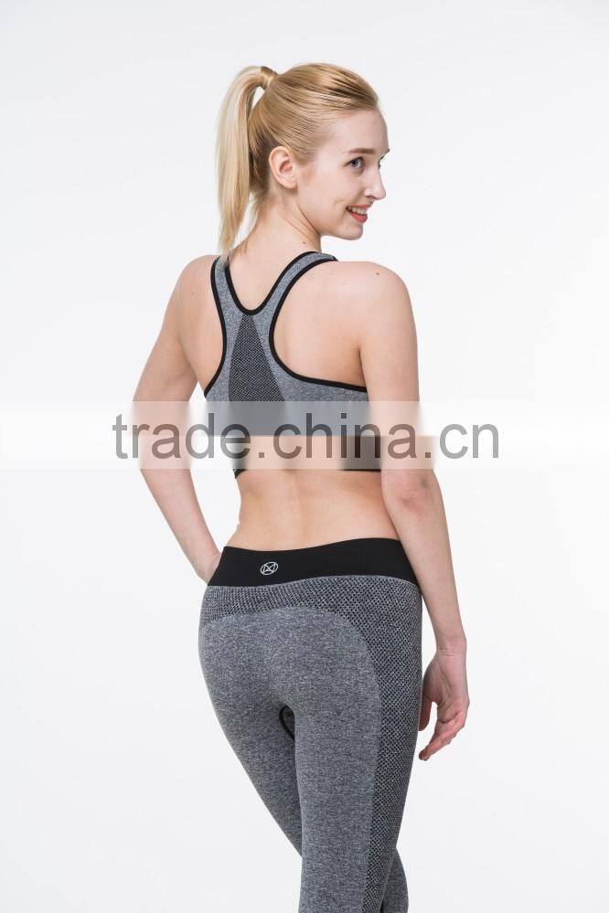 High Quality Mixed gray Yoga Plain Custom Made running bra