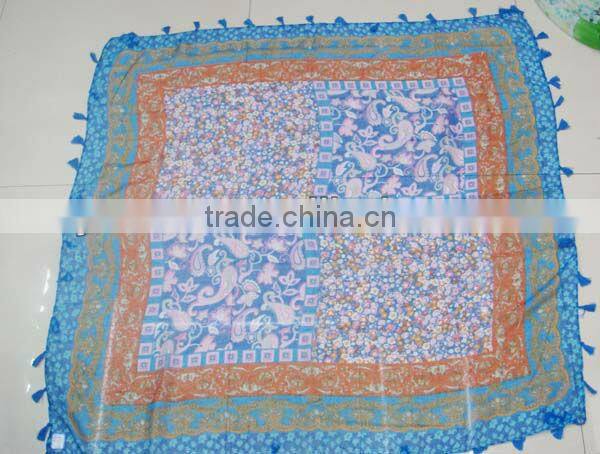 Newest lady novel tassel square scarf