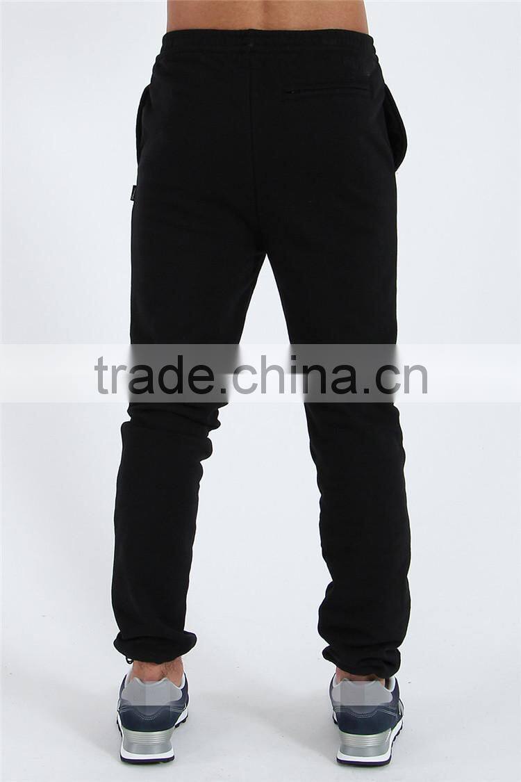 Cheap casual trousers mens knitted black pants trousers fabric