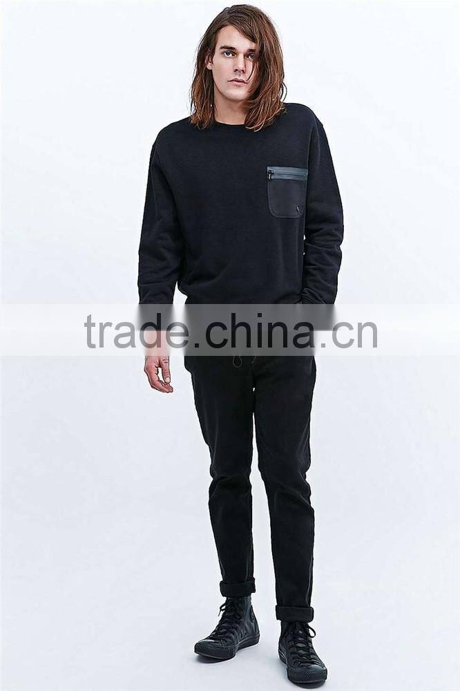 OEM winter chest zipper pocket hoodies mens hoodie wholesale