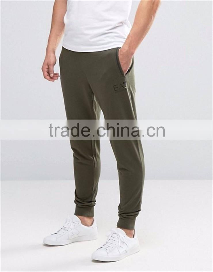 Plain Olive Green Men Skinny Fit Workout Joggers With Pocket Side Men Gym Sweatpants