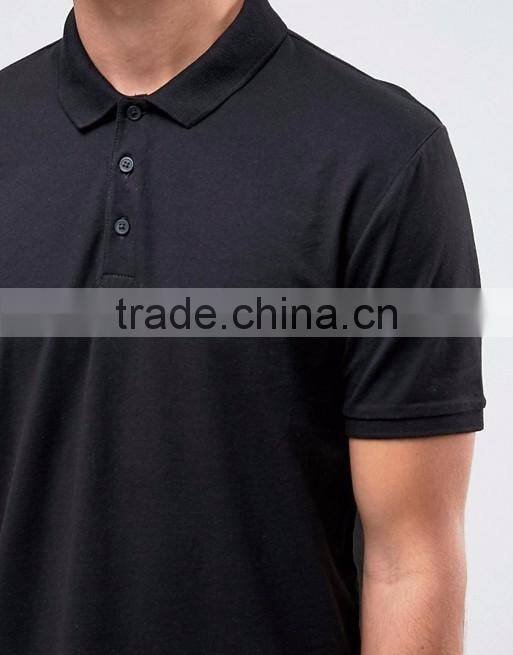 Factory Hot Sale Breathable cotton Polo collar Polo Shirt/Plain Black Machine wash Polo Shirt