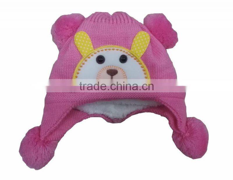 custom knitted pom beanie hat winter beanie hat