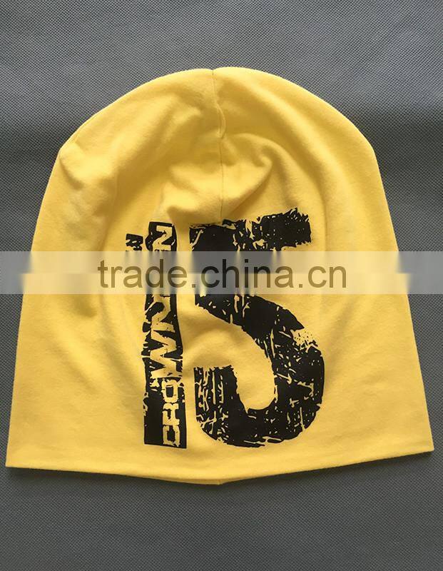 Knit skull caps winter knitted european print hat cap knitted dobby winter hat and cap