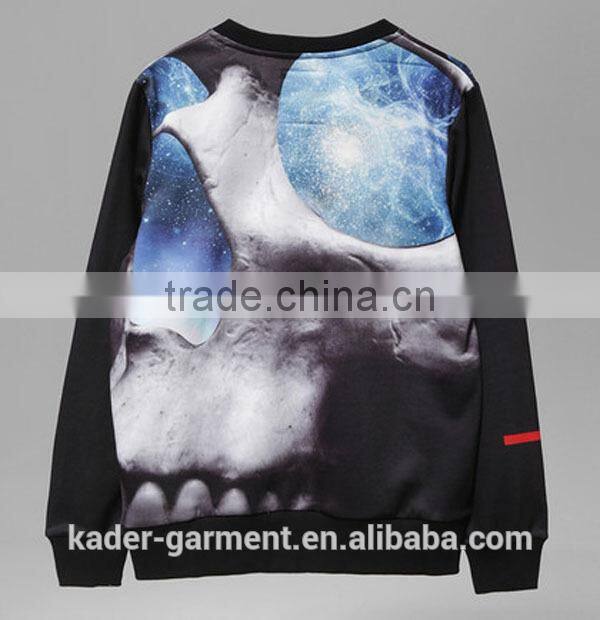 Wholesale Clothing Skull Printed Sweatshirt Sublimation Print Sweatshirt