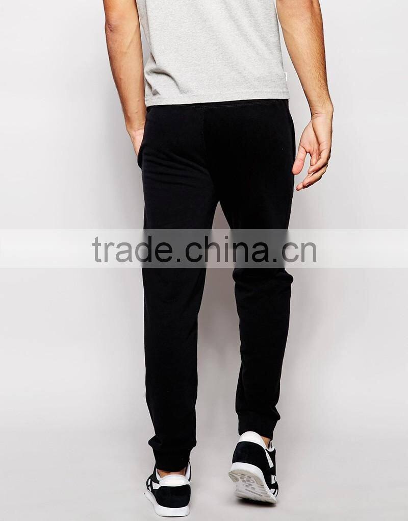 plain black Varsity Fitted Joggers blank