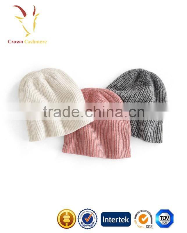 Lovely Plain Womens Cashmere Beanie Hat