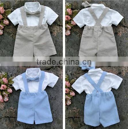Baby Boy Blothes Wedding Outfit Baptism Suit Suspender Boys Suit
