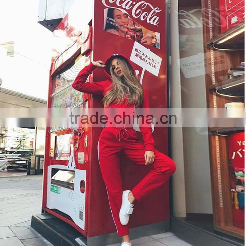 Latest Fashion Clothing Streetwear Sportswear Plain Hoodies Long Pants 2 Piece Set Tracksuit