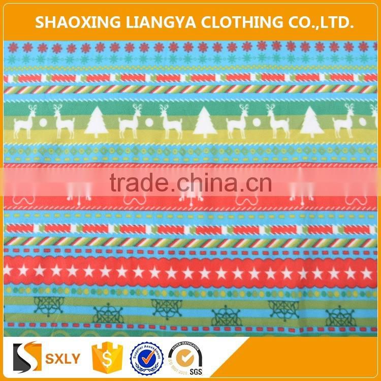 2017 christmas pattern printed plush covering fleece throw