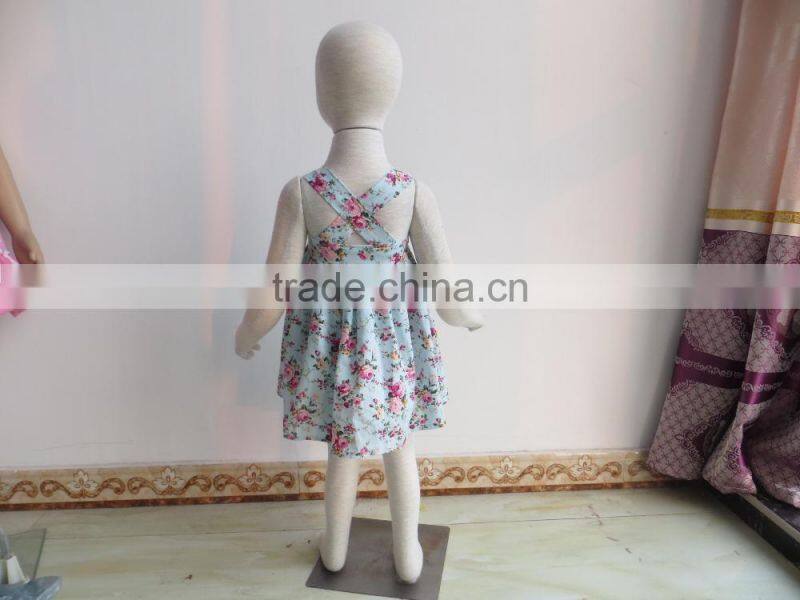 Hot Sale Sexy Baby Printed Flower Condole Belt Dress Whlesale Baby Dress Size For 6M.12M.18M. QL-83