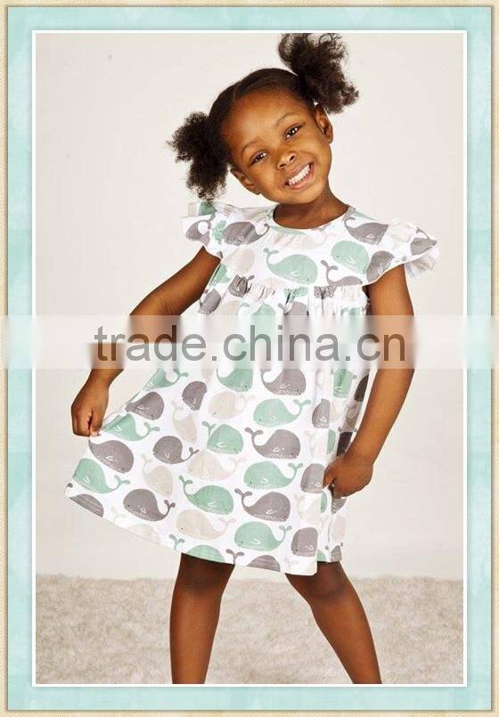 Wholesale baby clothes red flutter sleeve top and black and white squares capri pants children outfit
