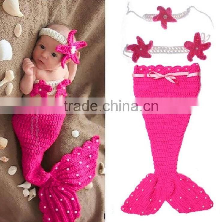 Newborn Costume baby hat Short Set handmade Knit crochet photography props 2 pcs outfits