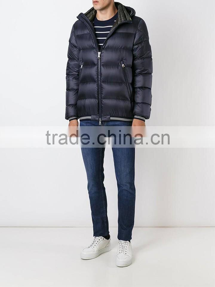 Wholesale Newly Arrived Plain Dyed Dark Blue Down Feather Cotton Padded coats made in vietnam