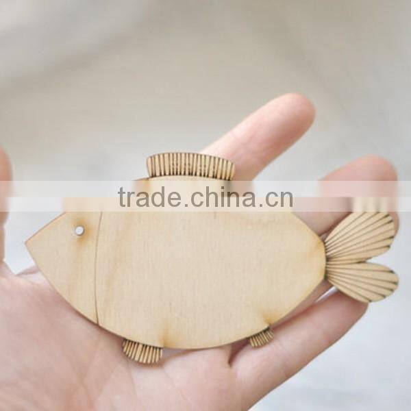 Big 12cm Wooden Fish Shape Craft Make Your Own DIY Decorations