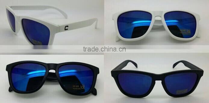hot sale UV400 CE FDA custom logo promotion sunglasses frog black frame mirror lenses sunglasses DLC9003