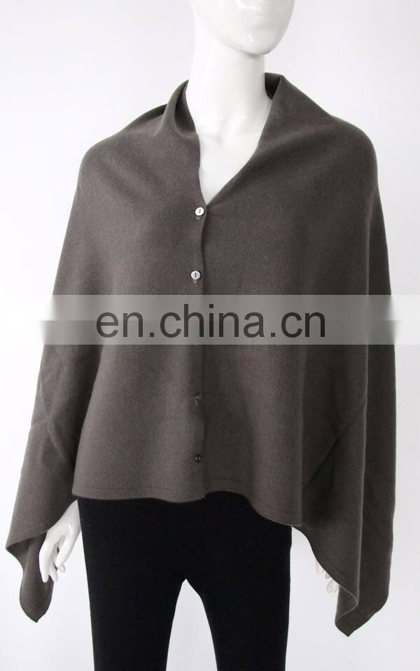 2016 popular style 12gg jersey knit pure women cashmere ponchos