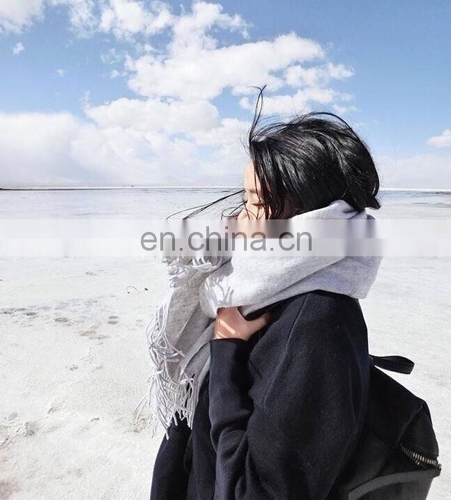 Winter New Cashmere Solid Color Scarf Street Warm Lovers Scarf
