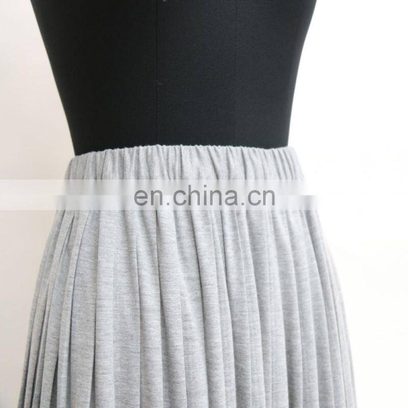 women hot sale casual long pleated knit maxi skirt