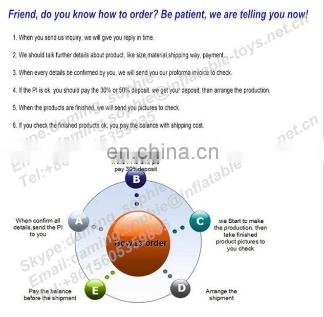 5m inflatable helmet sports tunnel for school using