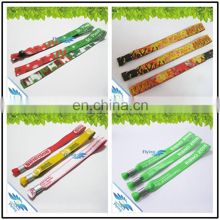 Bulk Wristbands Idea - Custom Fabric Woven Cloth Wristbands with Slider Lock for Events