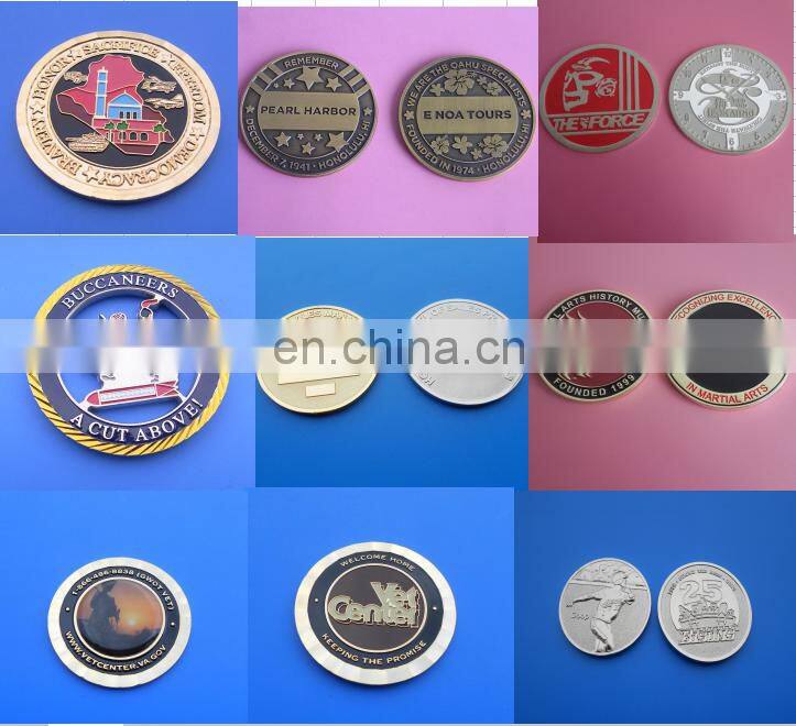 customized company website design metal coins with printing photo