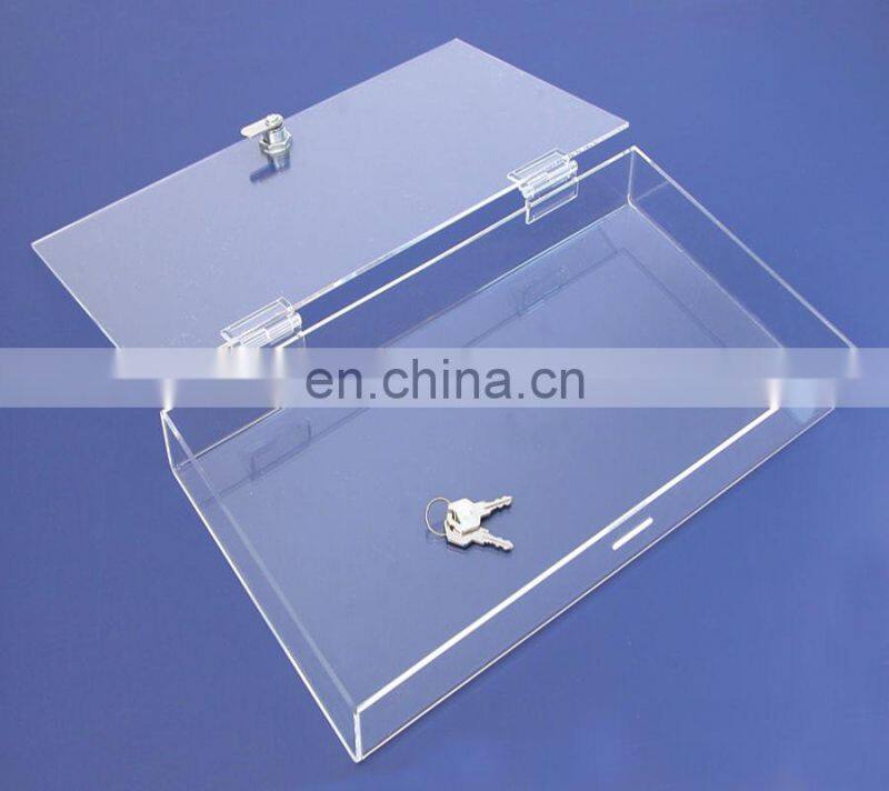 acrylic lock box,Clear Acrylic Box Case with Lock