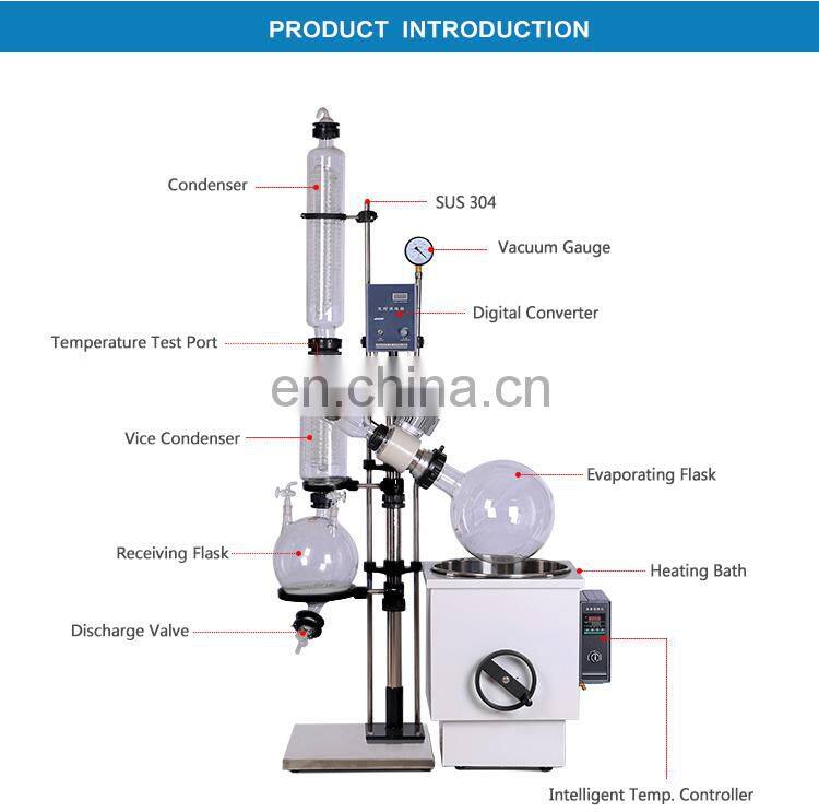 China Suppliers Rotary Flask Evaporator With Chiller And Vacuum Pump